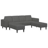 Fabric Sofa with Cushion Dark Grey Corduroy fabric 3335132