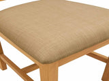 Dining Chair 2 pcs Solid Oak Wood Beige 45 x 51 x 105 cm 42039165