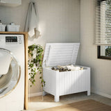 Storage Box with Lid RANA White 80x49x54 cm Solid Wood Pine 4002330