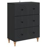 Drawer Cabinet Black 66 x 34.5 x 90 cm Engineered Wood 894146