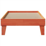 Bed Frame without Mattress Wax Brown 90x200 cm Solid Wood Pine 855366