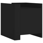 ZNTS Bedside Cabinet Black 45x50x50 cm Engineered Wood 848298