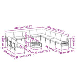 Garden Sofa Set Anthracite Steel 3379001