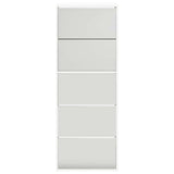 Shoe Cabinet 5-Layer Mirror White 63x17x169,5 cm 273938