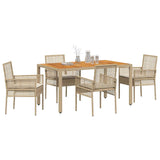Garden Dining Set 5 pcs Beige Poly rattan 3334919