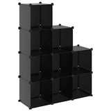 Storage Cube Organiser Black PP Plastic, Steel Medium Lightweight 340547