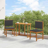 Garden Chair with Cushion 2 pcs Brown Solid Acacia wood 4107156