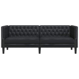 Sofa Black 194 x 74.5 x 70.5 cm PVC 42013015