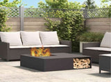 Fire Pit Black 100 x 100 x 30 cm Steel 859000