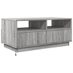 ZNTS Coffee Table with LED Lights Grey Sonoma 90x49x40 cm 839838