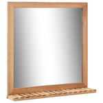 Sink Cabinet with Mirror Solid Walnut Wood 247607
