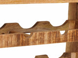 Wine Rack Brown 80 x 45 x 33 cm Solid Rough Mango Wood 4104757