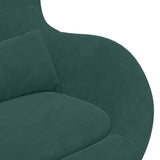 Egg Chair with Footstool Dark Green 63 x 73 x 90 cm Velvet 42002746