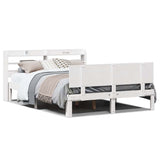 Bed Frame with Headboard without Mattress White 135x190 cm Double 3306818