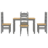 5 Piece Dining Set PANAMA Grey Solid Wood Pine 3345198