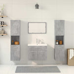 ZNTS 5 Piece Bathroom Furniture Set Concrete Grey Engineered Wood 3324905