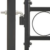 Fence Gate "ASSEN" with Arched Top Steel 102x200 cm Black 146339