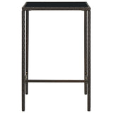 5 Piece Garden Bar Set Poly Rattan Brown 3064839