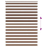 Zebra Blind Brown 165x200 cm Fabric Width 160.9 cm Polyester 4014378