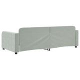 Day Bed without Mattress Light Grey 90x190 cm Single Velvet 354074