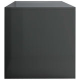 TV Cabinet High Gloss Grey 120x40x40 cm Engineered Wood 800044