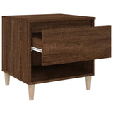 Bedside Table Brown Oak 50x46x50 Engineered Wood 819546