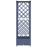 Raised Bed with Trellis and Roof Grey 122.5 x 40 x 123 cm PP 42032563