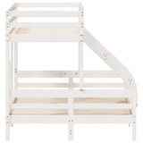 Bunk Bed without Mattress 80x200/140x200 cm White Solid Wood 3207166