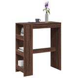 ZNTS Bar Table with Racks Brown Oak 90x40x103.5 cm Engineered Wood 854379