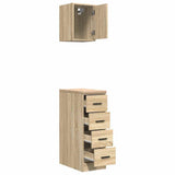 Garage Cabinets 2 pcs Sonoma Oak Engineered Wood 3328316