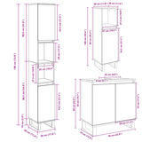 ZNTS 3 Piece Bathroom Furniture Set Sonoma Oak Engineered Wood 3307675