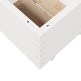 Garden Planter White 60x60x49.5 cm Solid Wood Pine 847359