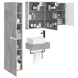 Bathroom Furniture Set 5 pcs Concrete Grey 3407282