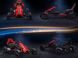 12V Electric Go Kart for Kids, Ride-On Racing Go Kart with Forward Reversing, Rechargeable Battery, T3398P348370