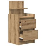 Bedside Cabinet with 2 Drawers Artisan Oak 38x34x80 cm 861371
