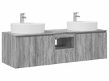 Bathroom Cabinet Set 3 pcs Grey Sonoma 49.5 x 44.5 x 65 cm 3405683
