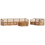 Outdoor Sofa Set 7 pcs Natural Solid Acacia Wood 3373074