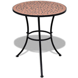 ZNTS 3 Piece Bistro Set Ceramic Tile Terracotta 271770