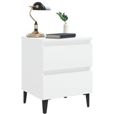 Bed Cabinet White 40x35x50 cm Engineered Wood 805869