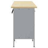 Work Cabinet with Drawer 4 pcs Black and Grey 200 x 55 x 85 cm 3321384