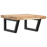 Basin Shelf Wall Mounted Steel and Solid Wood Acacia 3302767