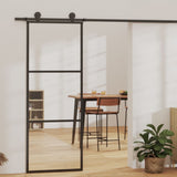 Sliding Door with Hardware Set ESG Glass&Aluminium 76x205 cm 3081939