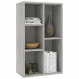 Book Cabinet/Sideboard Concrete Grey 50x25x80 cm Engineered Wood 800166