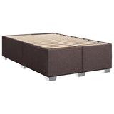 Box Spring Bed with Mattress Dark Brown 120x190 cm Fabric 3285837