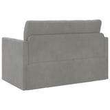 Folding Sofa Bed Light Grey 124 x 71 x 78 cm Velvet 42030515