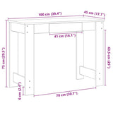 Desk Concrete Grey 100x45x75 cm Engineered Wood 860430