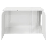 Cat House Gloss White 85 x 55 x 50.5 cm Engineered Wood 8000720