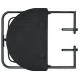 Hanging Balcony Table Black 60x64x83.5 cm Plastic Rattan Look 47894