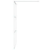 Walk-in Shower Wall White 100x195 cm Clear ESG Glass 152122
