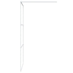 Walk-in Shower Wall White 100x195 cm Clear ESG Glass 152122